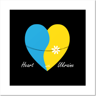 Heart with Ukraine Posters and Art